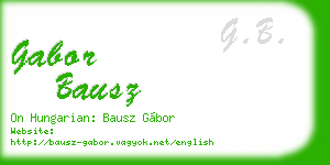 gabor bausz business card